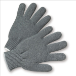 West Chester 710SG Med. Weight Gray String Knit Poly/Cotton Gloves